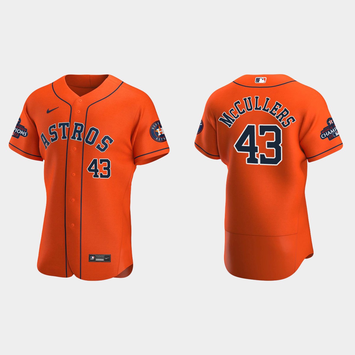 Houston Astros Lance McCullers 2022 World Series Champions Orange Jersey