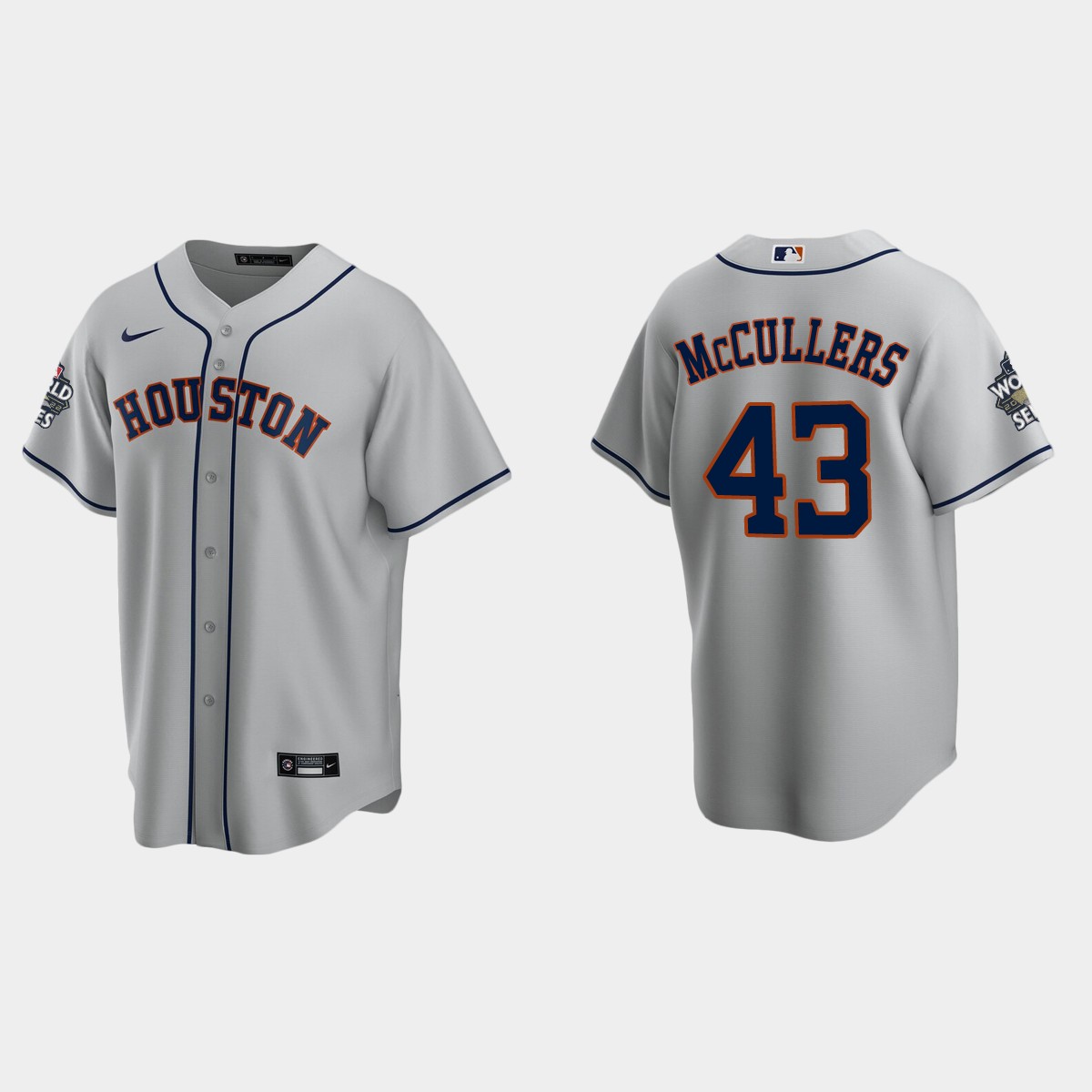 Houston Astros Lance McCullers 2022 World Series Gray Jersey