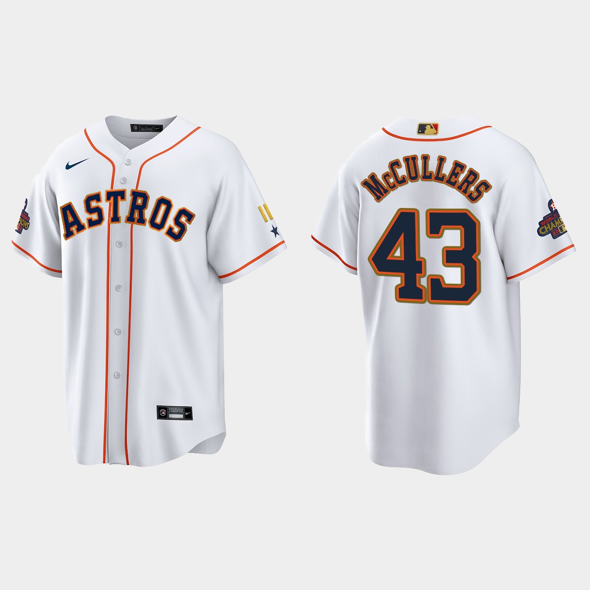 Houston Astros Lance McCullers 2023 Gold Program Jersey - White
