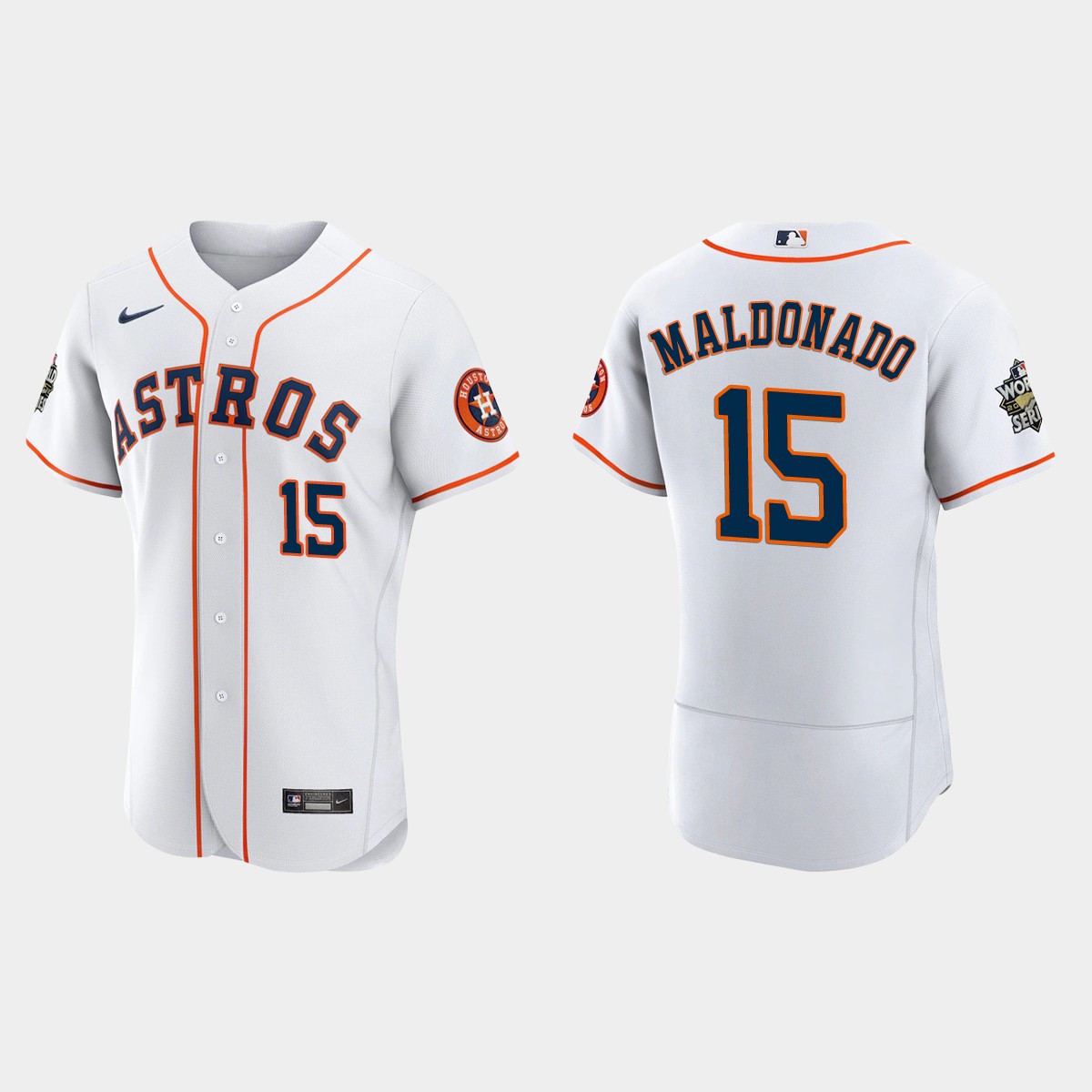 Houston Astros Martin Maldonado 2022 World Series White Jersey