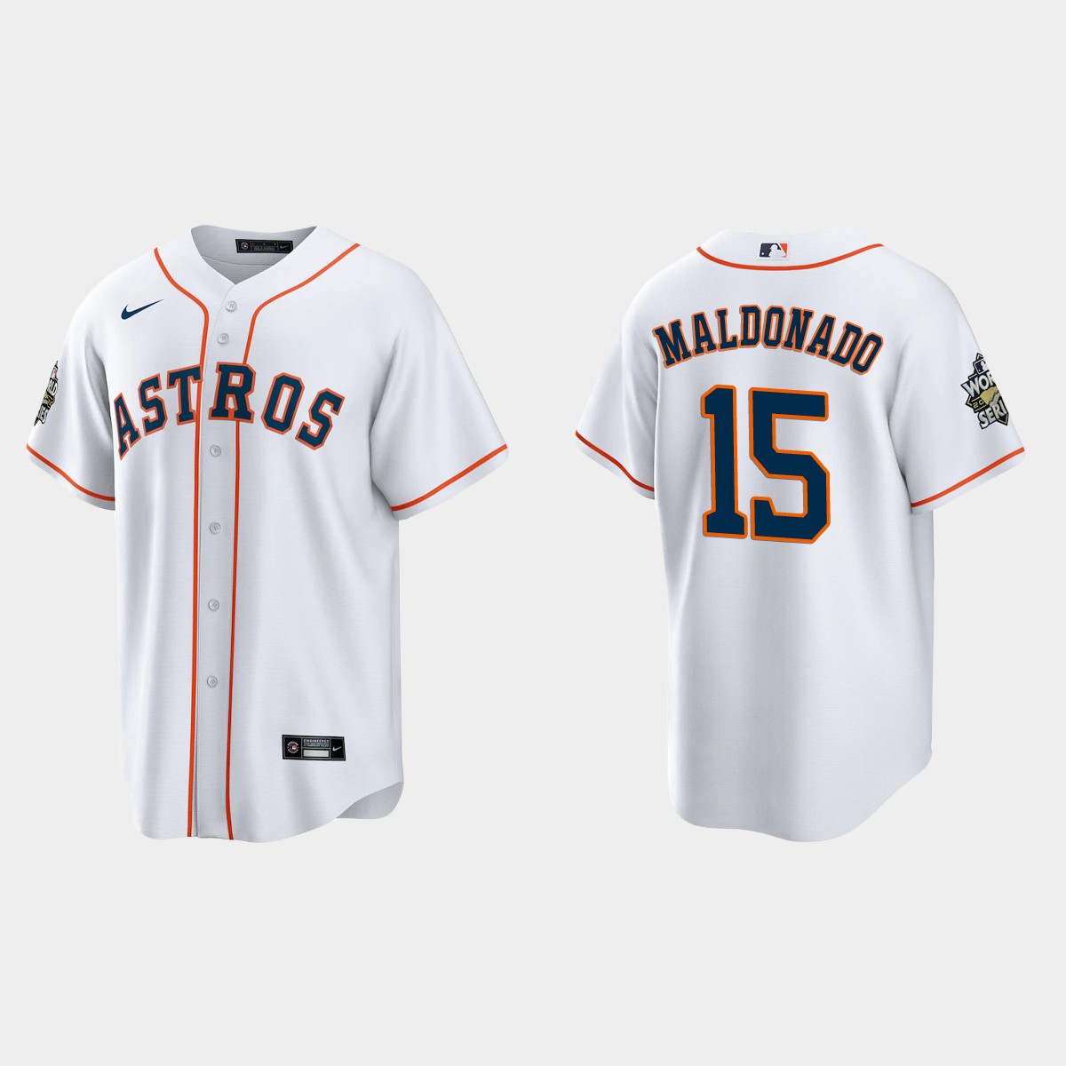 Houston Astros Martin Maldonado 2022 World Series White Jersey