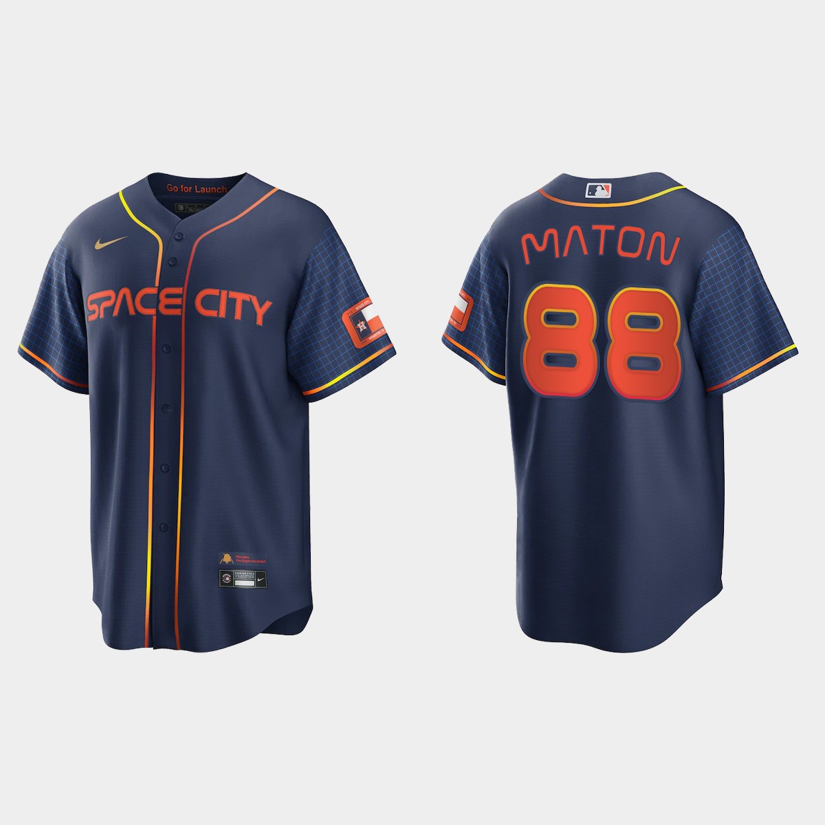 Houston Astros Phil Maton 2022 City Connect Jersey - Navy