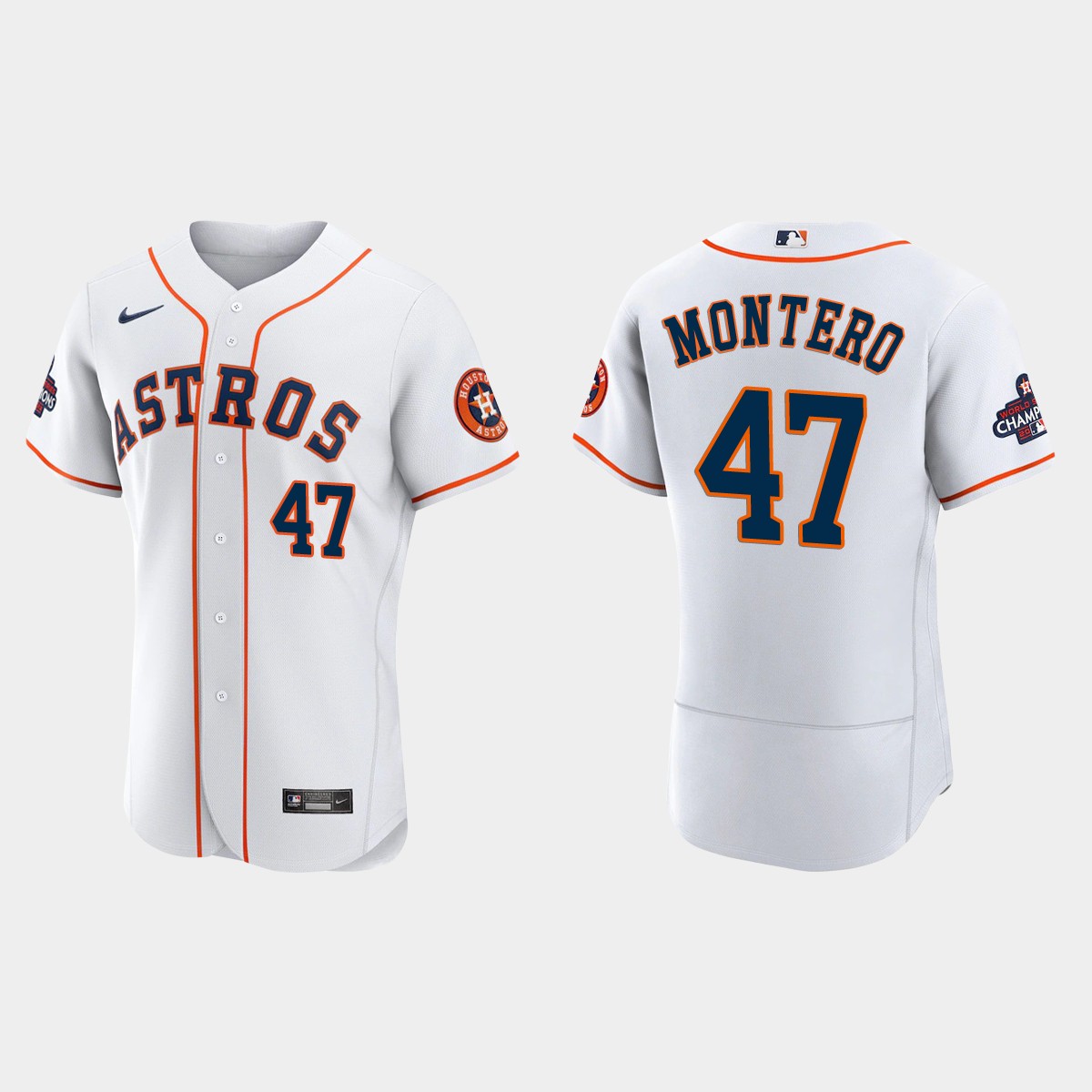 Houston Astros Rafael Montero 2022 World Series Champions White Jersey