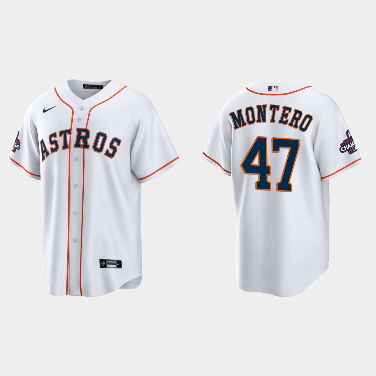 Houston Astros Rafael Montero 2022 World Series Champions White Jersey