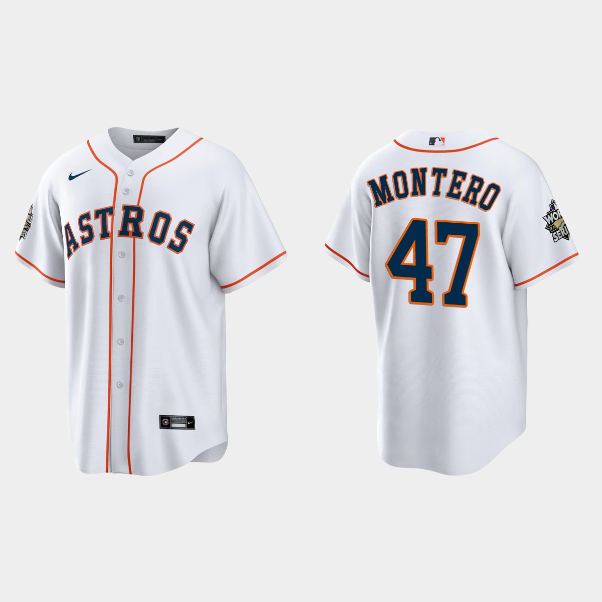 Houston Astros Rafael Montero 2022 World Series White Jersey