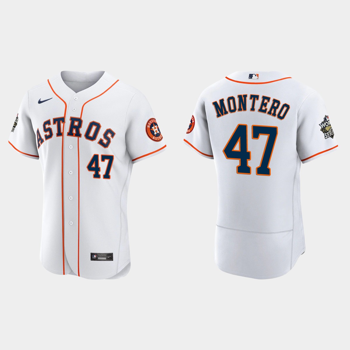 Houston Astros Rafael Montero 2022 World Series White Jersey