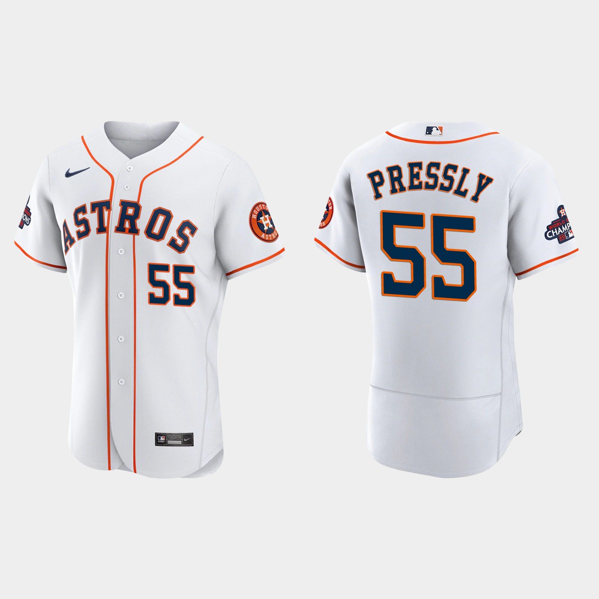 Houston Astros Ryan Pressly 2022 World Series Champions White Jersey