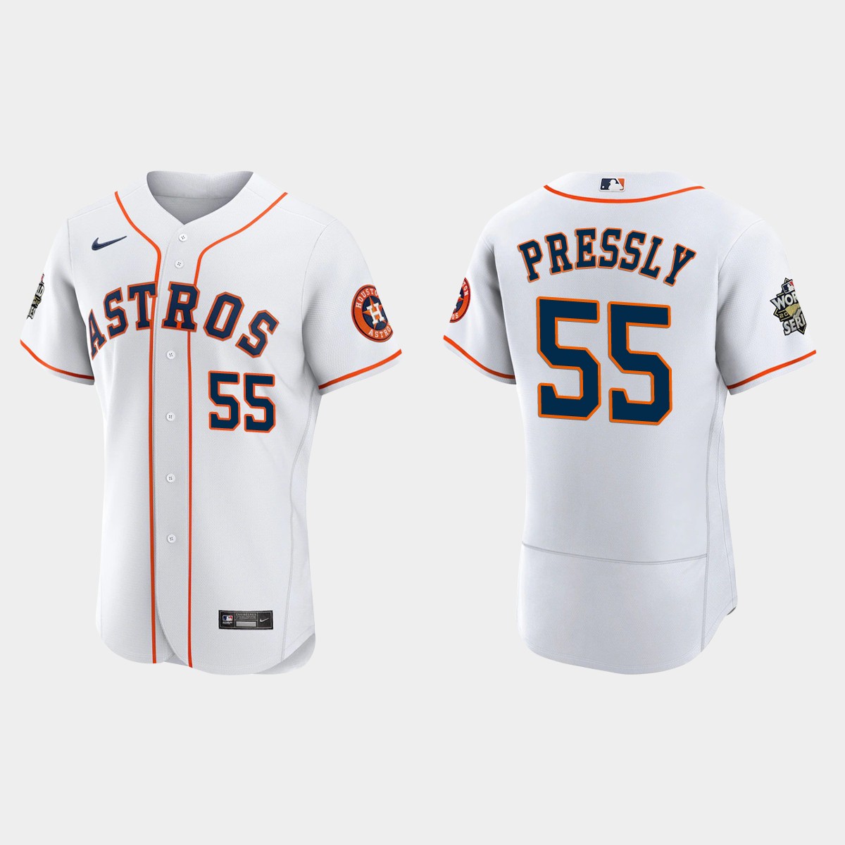 Houston Astros Ryan Pressly 2022 World Series White Jersey