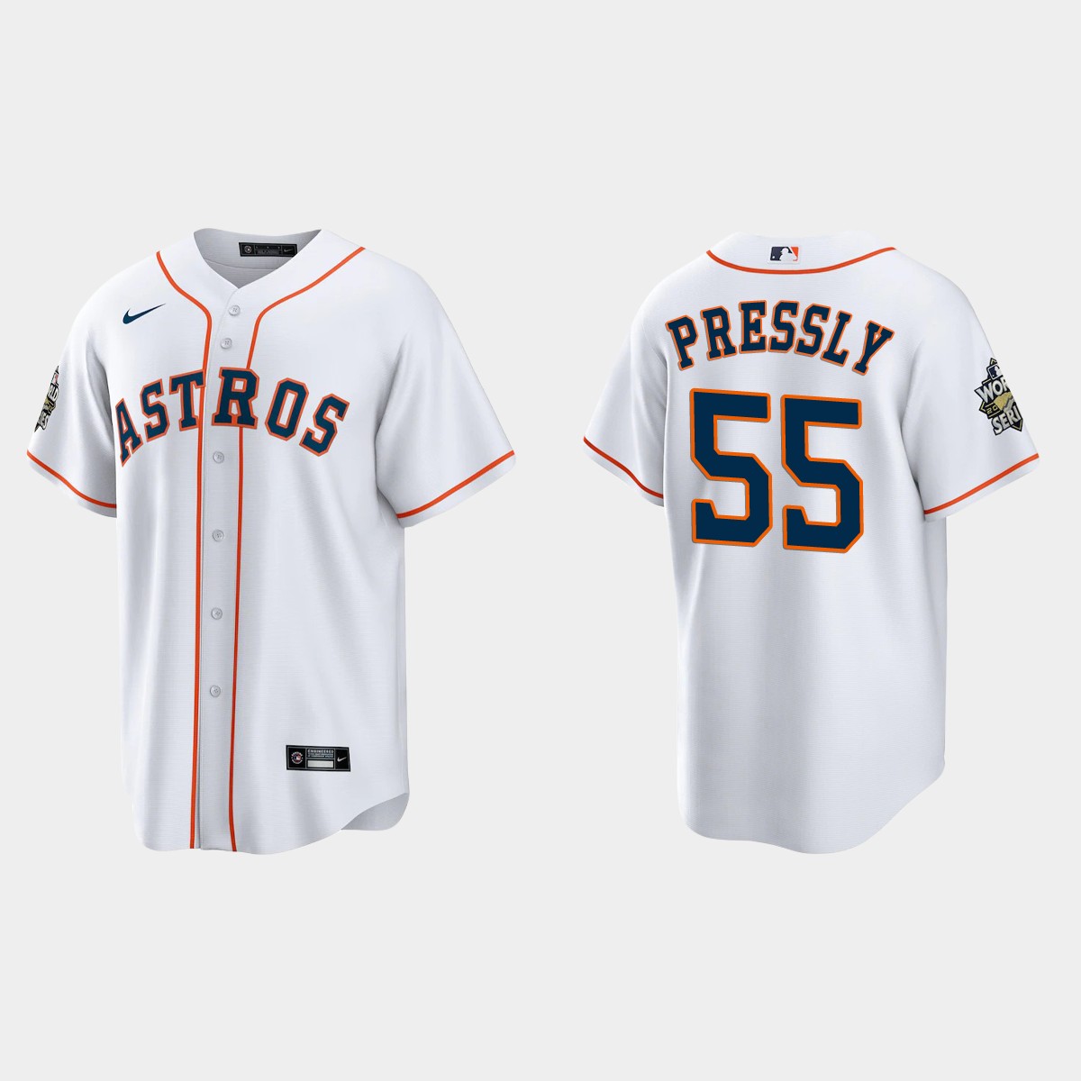 Houston Astros Ryan Pressly 2022 World Series White Jersey