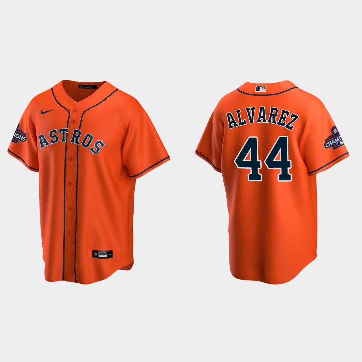 Houston Astros Yordan Alvarez 2022 World Series Champions Orange Jersey