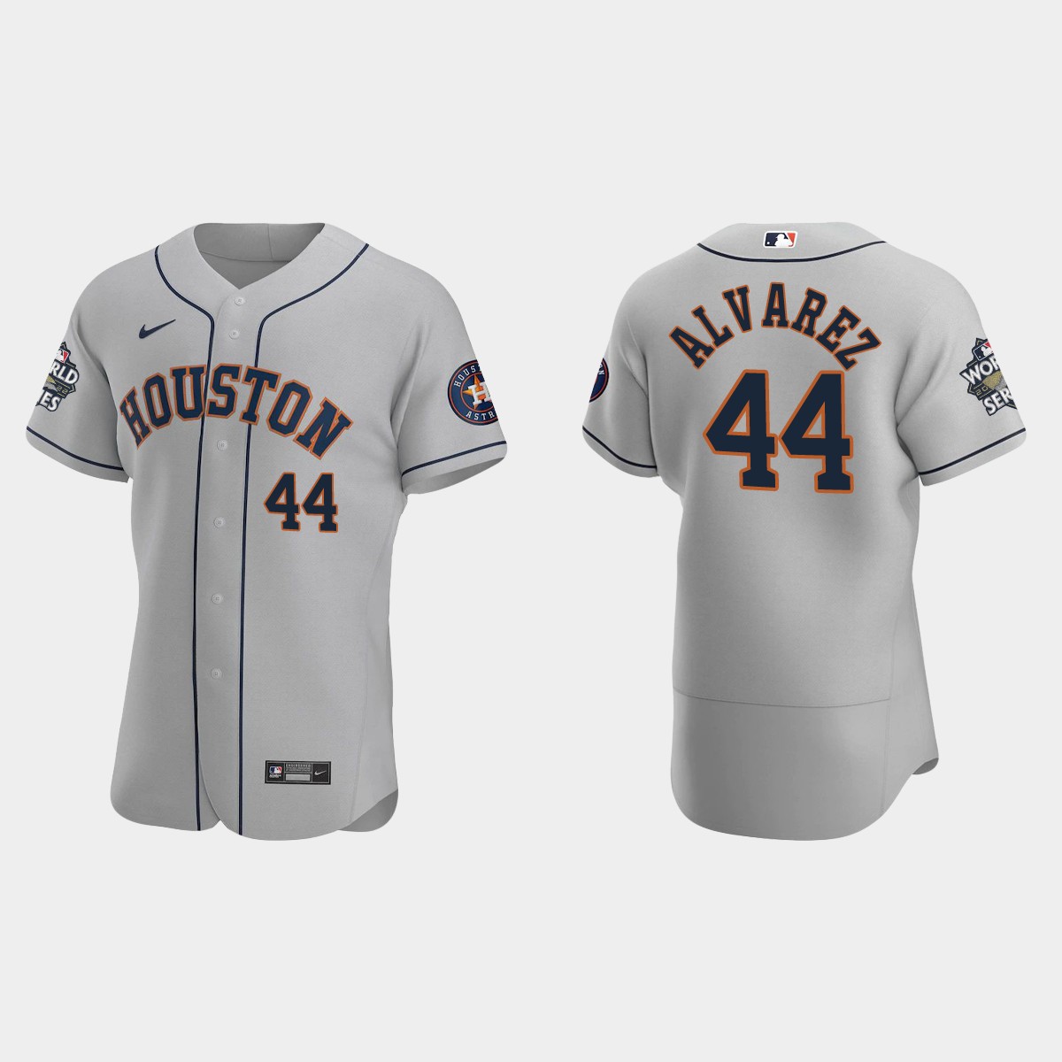 Houston Astros Yordan Alvarez 2022 World Series Gray Jersey