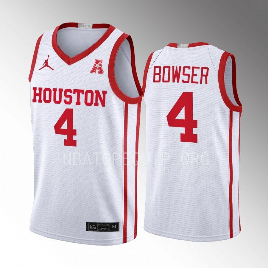 Houston Cougars Darius Bowser Jersey 2022-23 Limited  White Home Uniform