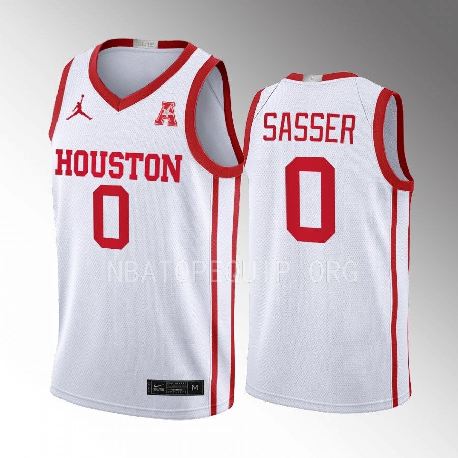 Houston Cougars Marcus Sasser Jersey 2022-23 Limited  White Home Uniform