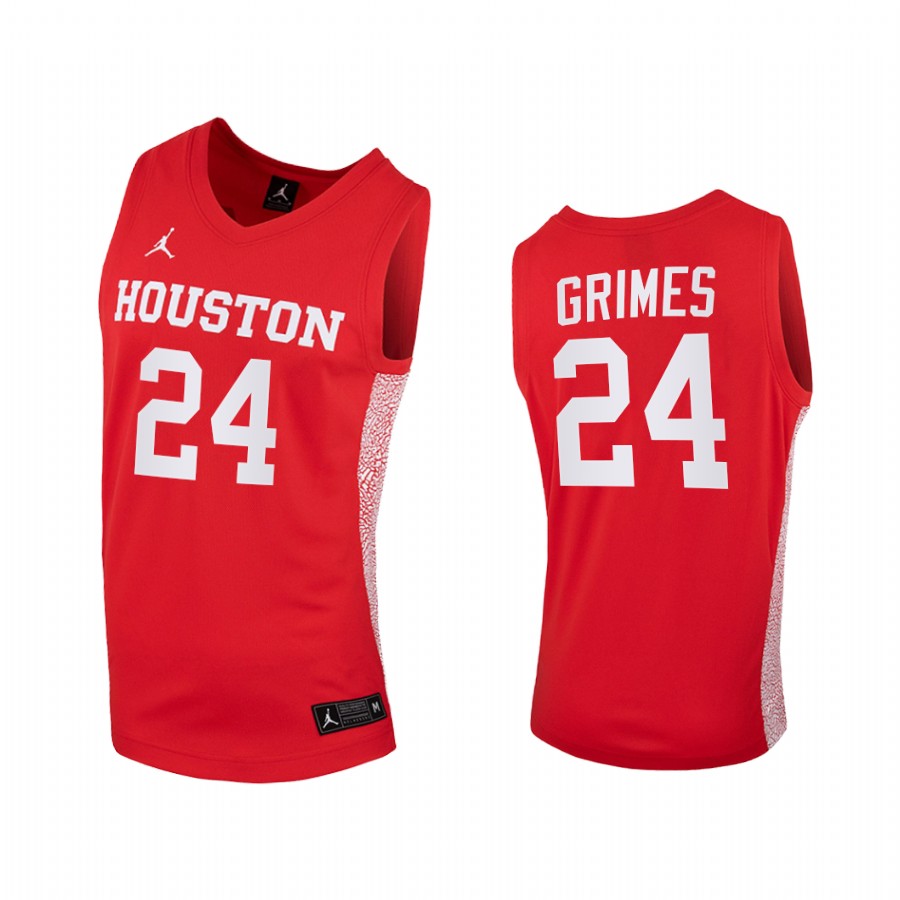 Houston Cougars Quentin Grimes Red  2020-21 College  Jersey