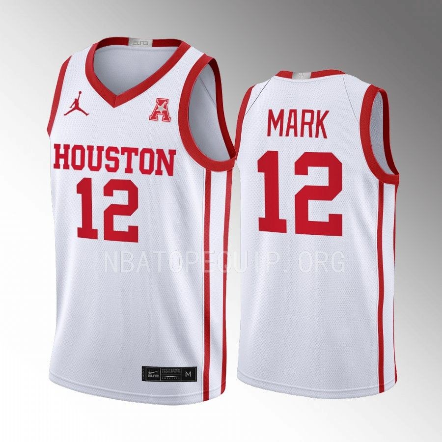 Houston Cougars Tramon Mark Jersey 2022-23 Limited  White Home Uniform
