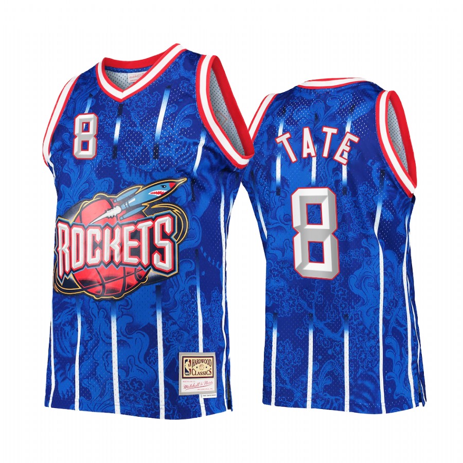 Houston Rockets 2022 Lunar New Year Jae'Sean Tate Jersey Blue Mitchell Ness