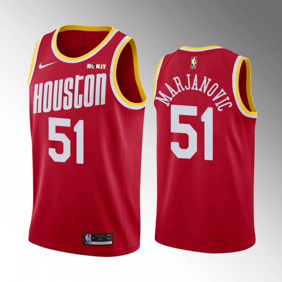 Houston Rockets Boban Marjanovic #51 Classic Edition Red Jersey 2022 Trade