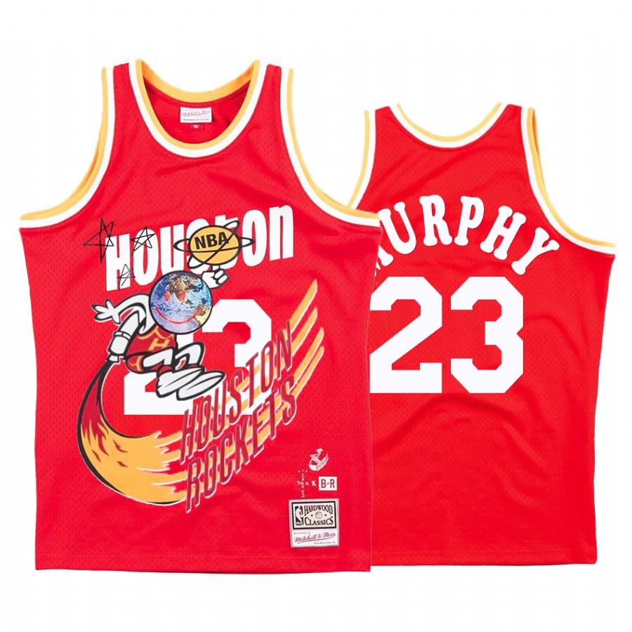 Houston Rockets Calvin Murphy #23 Red Travis Sott X Houston Rockets Jersey