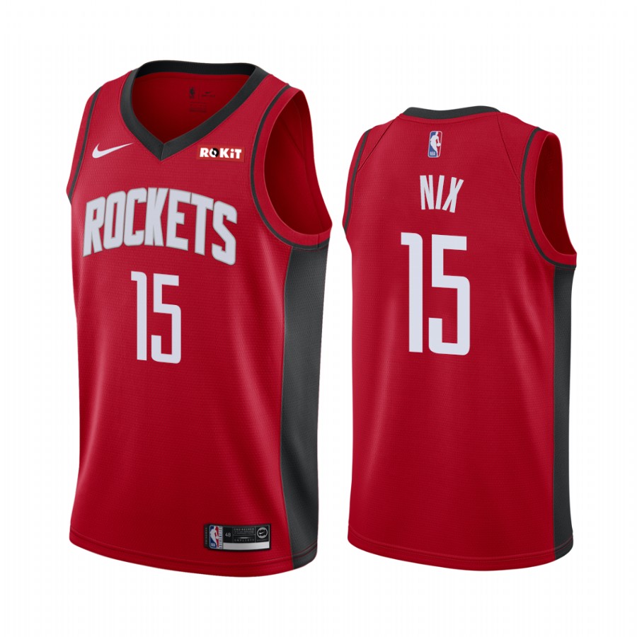 Houston Rockets Daishen Nix #15 Red 2021-22 Icon Edition Jersey