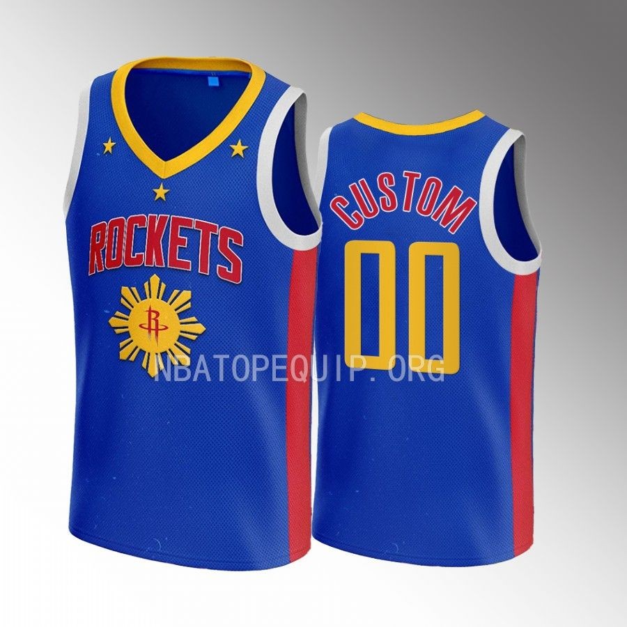 Houston Rockets Filipino Heritage Night Custom Royal #00 Jersey 2022