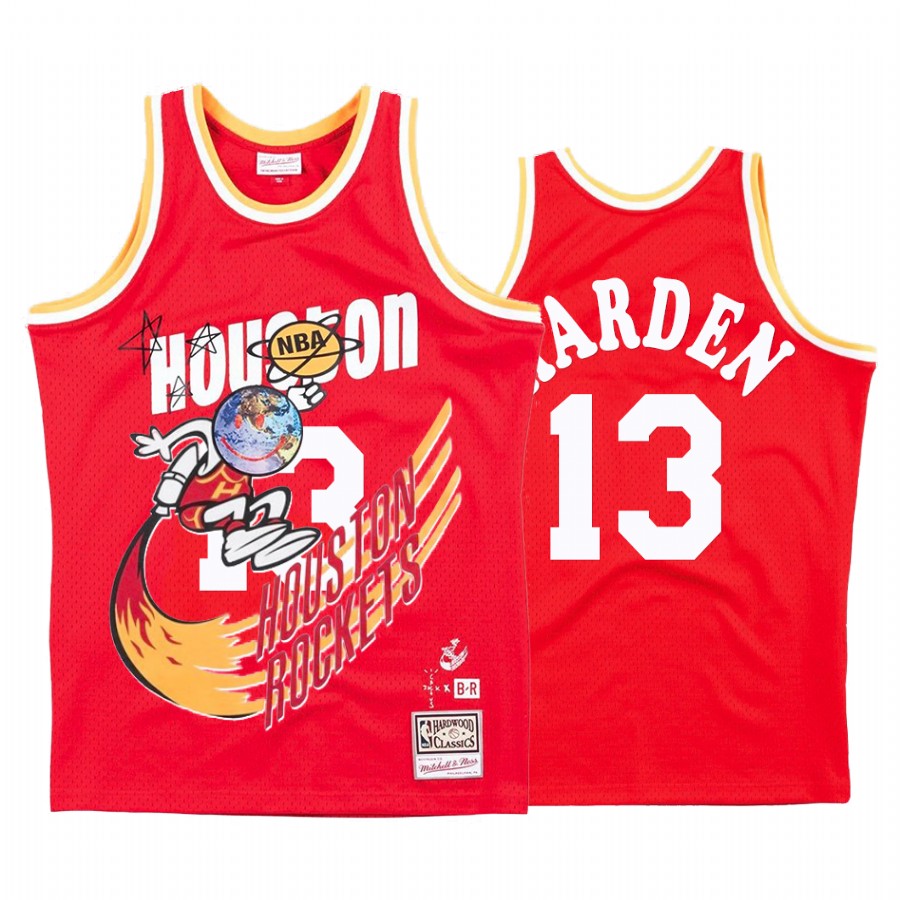 Houston Rockets James Harden #13 Red Travis Sott X Houston Rockets Jersey