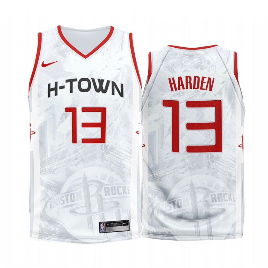 Houston Rockets James Harden #13 White 2020 Fashion Edition Jersey