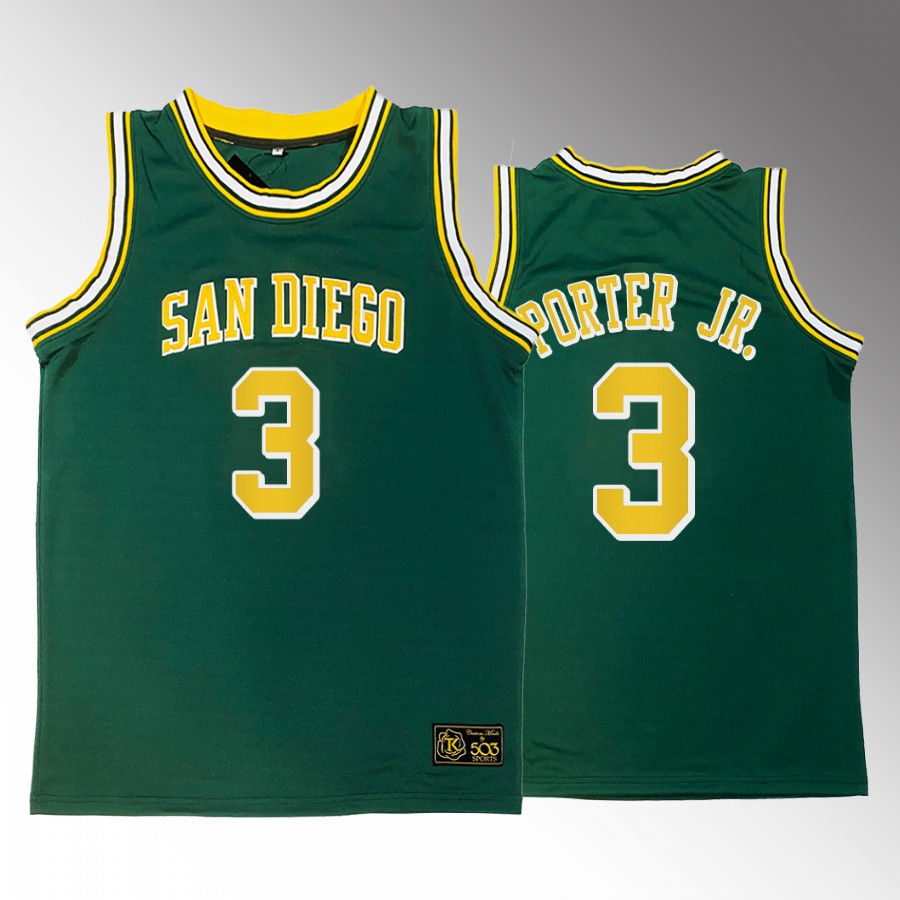 Houston Rockets Kevin Porter Jr. Heritage 1996-1971 #3 Green  Jersey