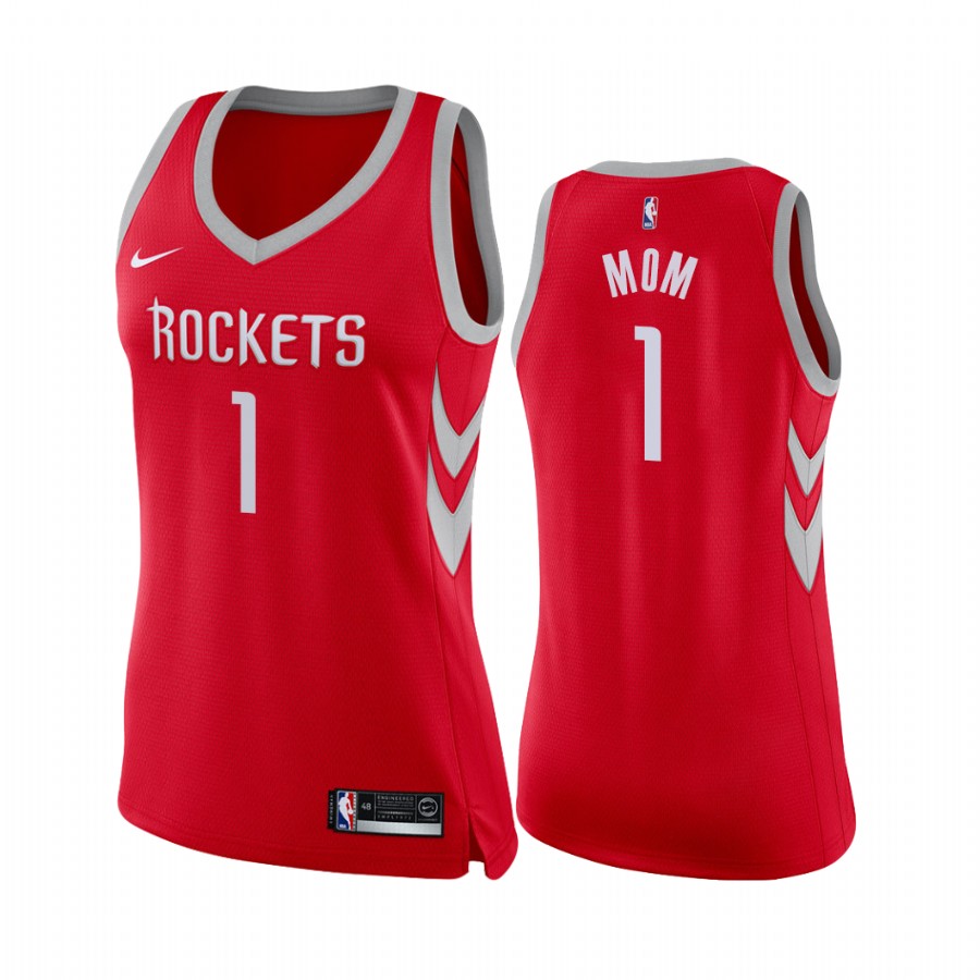 Houston Rockets Red NO.1 Mom Jersey 2021 Mothers Day Women