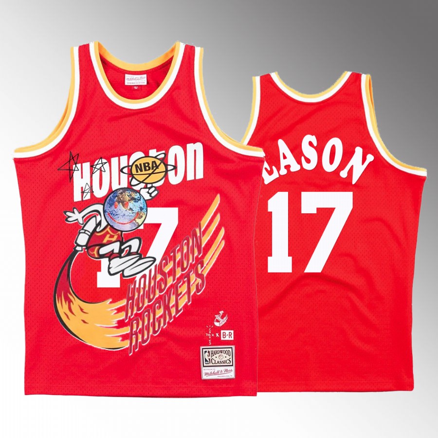Houston Rockets Tari Eason BR Remix Red Jersey #17 Fashion