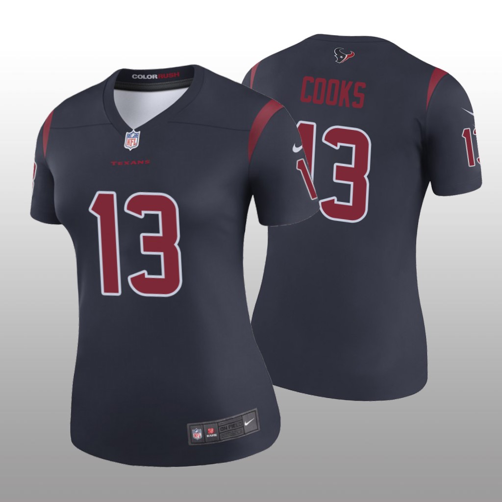 Houston Texans Brandin Cooks Navy Jersey Color Rush Legend - Women's