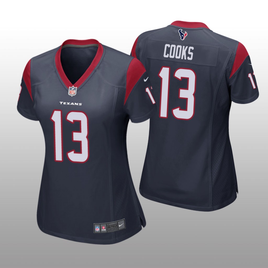 Houston Texans Brandin Cooks Navy Jersey Game - Women's