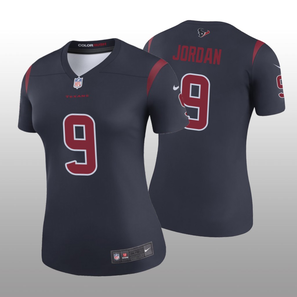 Houston Texans Brevin Jordan Navy Jersey Color Rush Legend - Women's