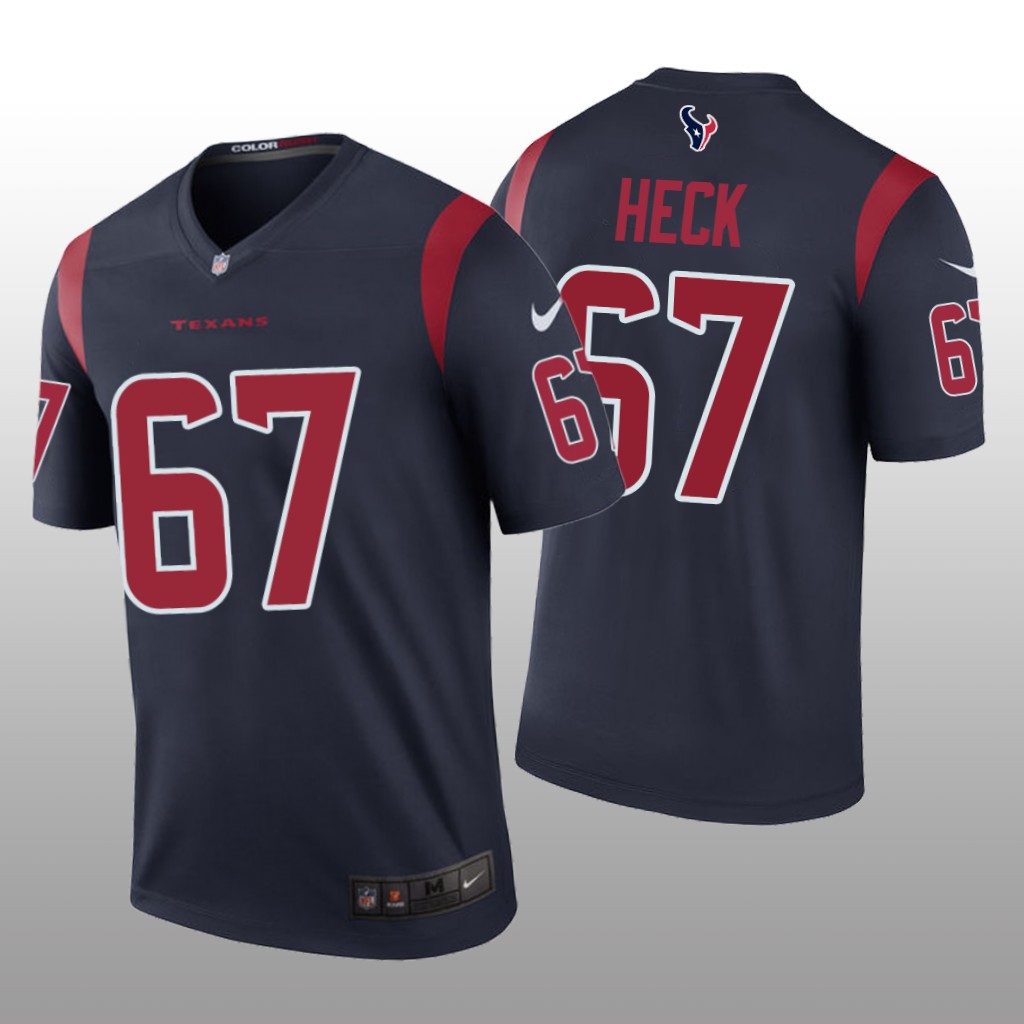 Houston Texans Charlie Heck Navy Jersey Color Rush Legend - Men's