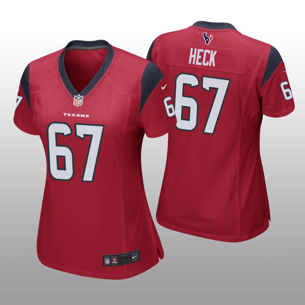 Houston Texans Charlie Heck Red Jersey Game - Women's