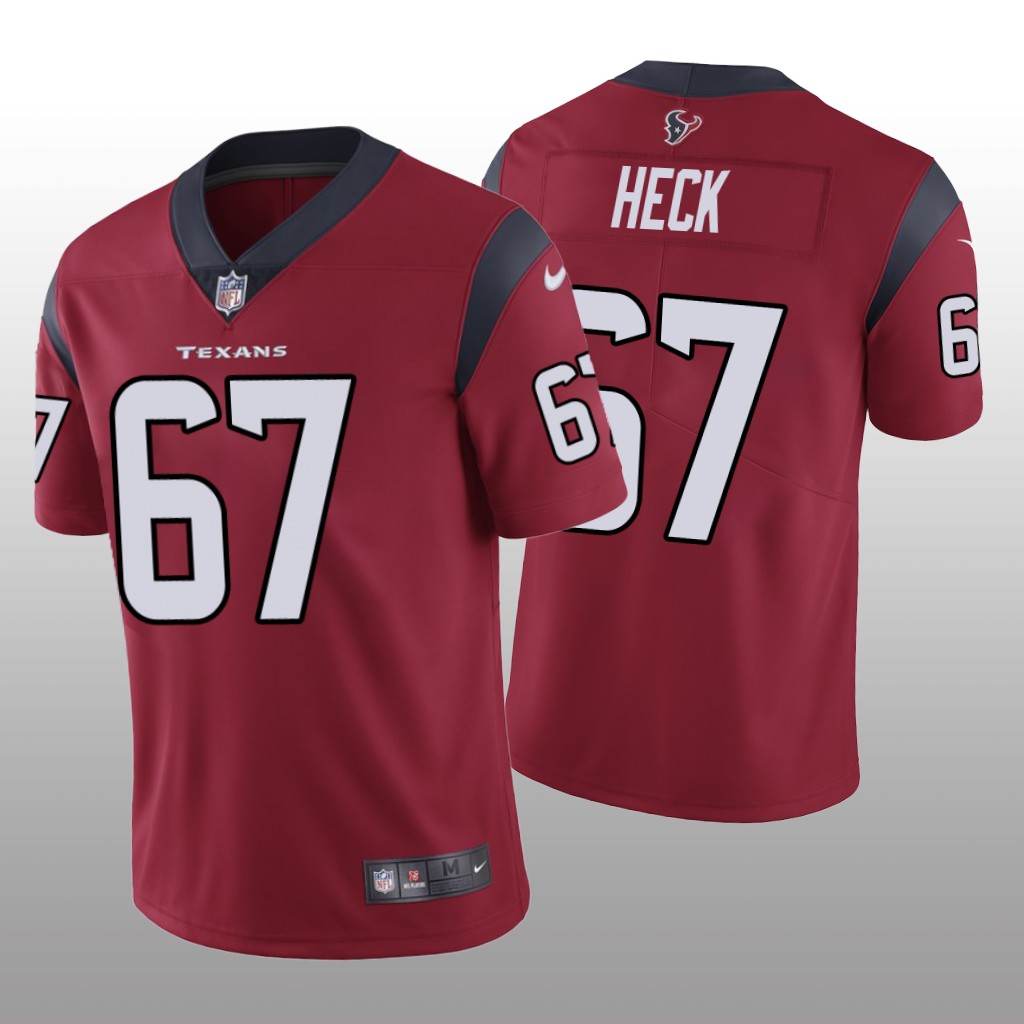 Houston Texans Charlie Heck Red Jersey Vapor Limited - Men's