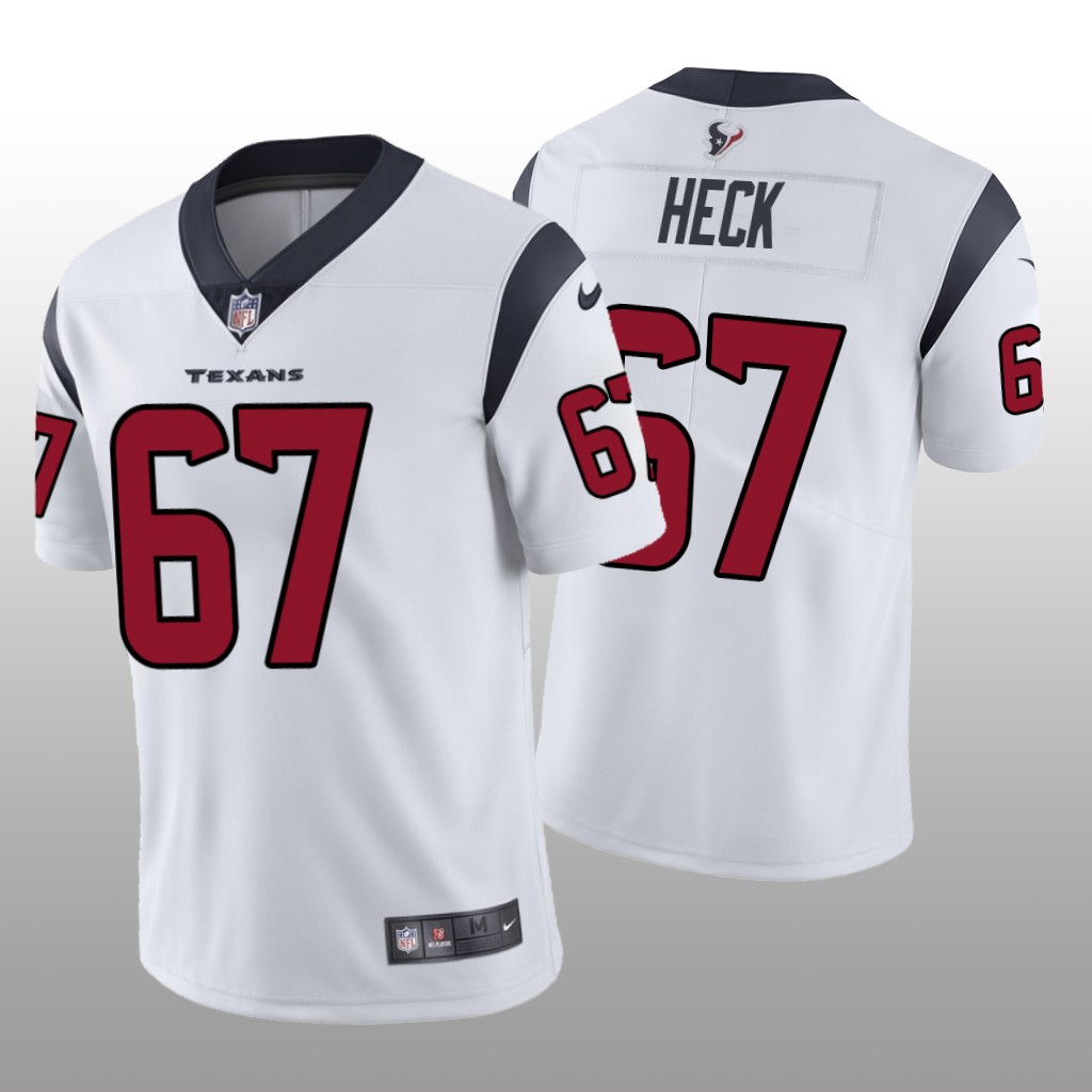 Houston Texans Charlie Heck White Jersey Vapor Limited - Men's