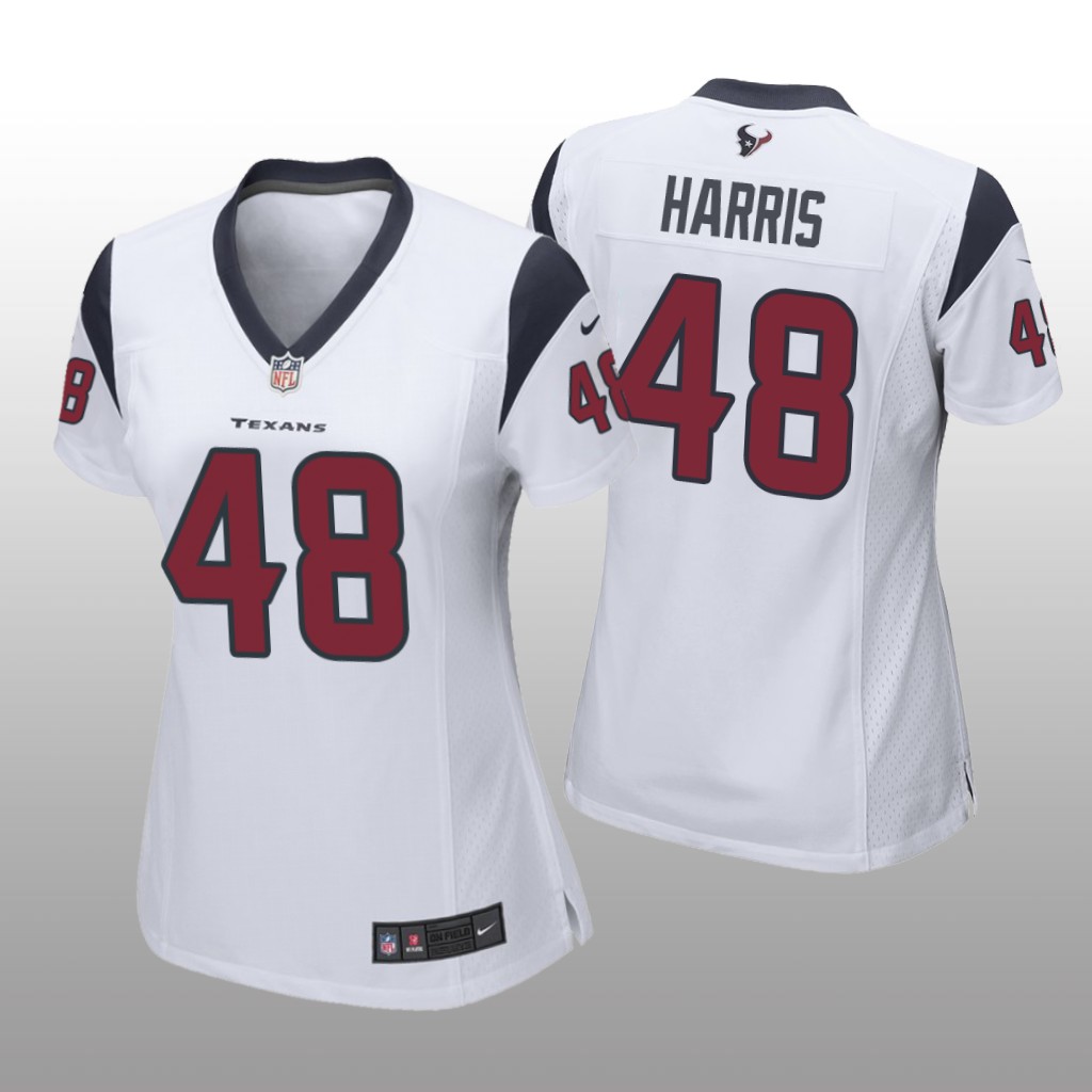 Houston Texans Christian Harris White Jersey Game - Women's
