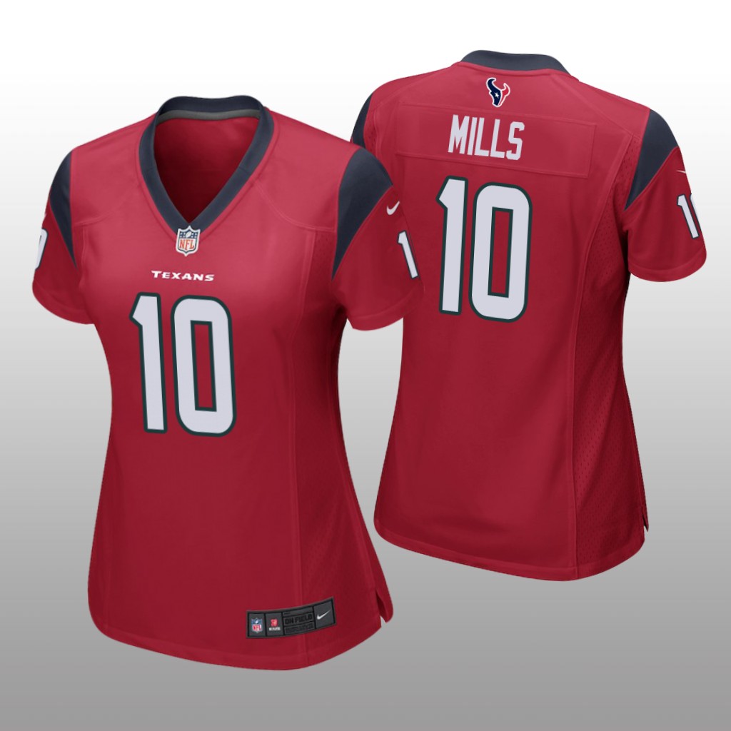 Houston Texans Davis Mills Red Jersey Game - Women's