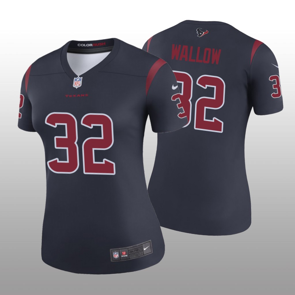 Houston Texans Garret Wallow Navy Jersey Color Rush Legend - Women's