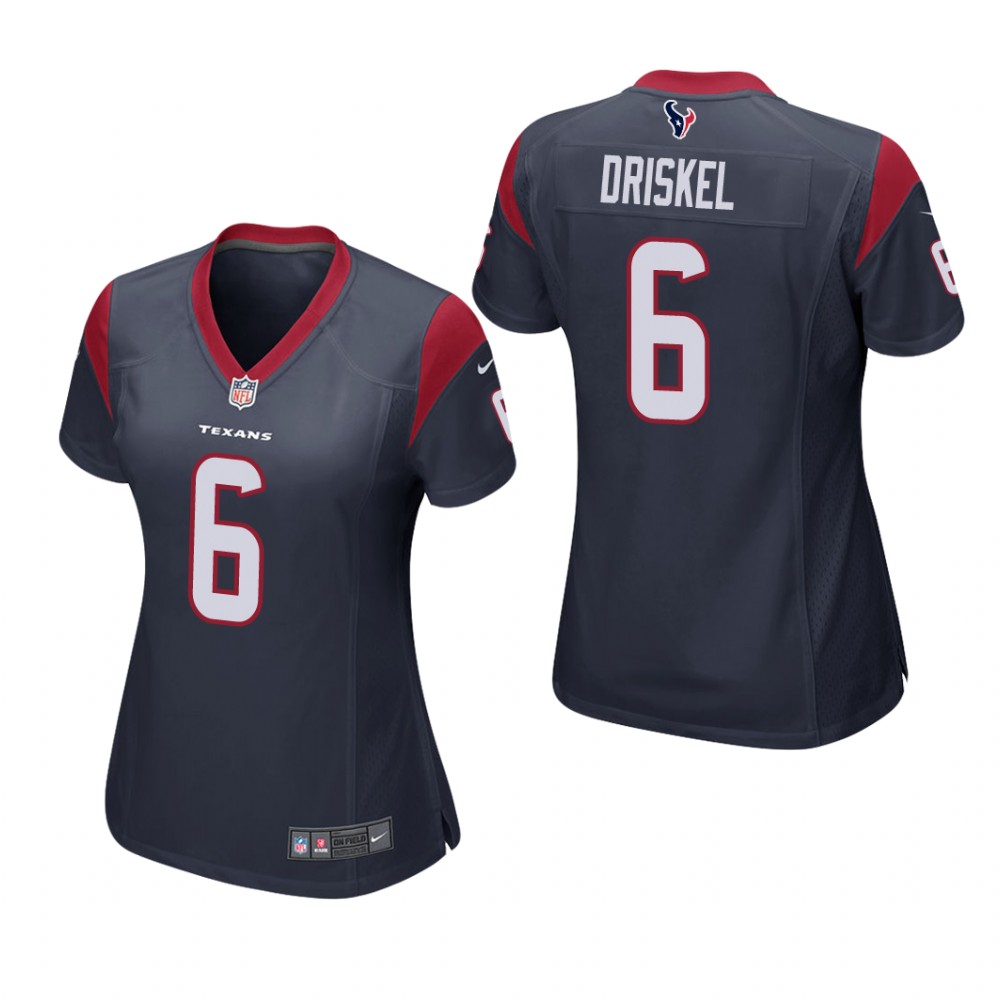 Houston Texans Jeff Driskel Navy Jersey Game - Women's