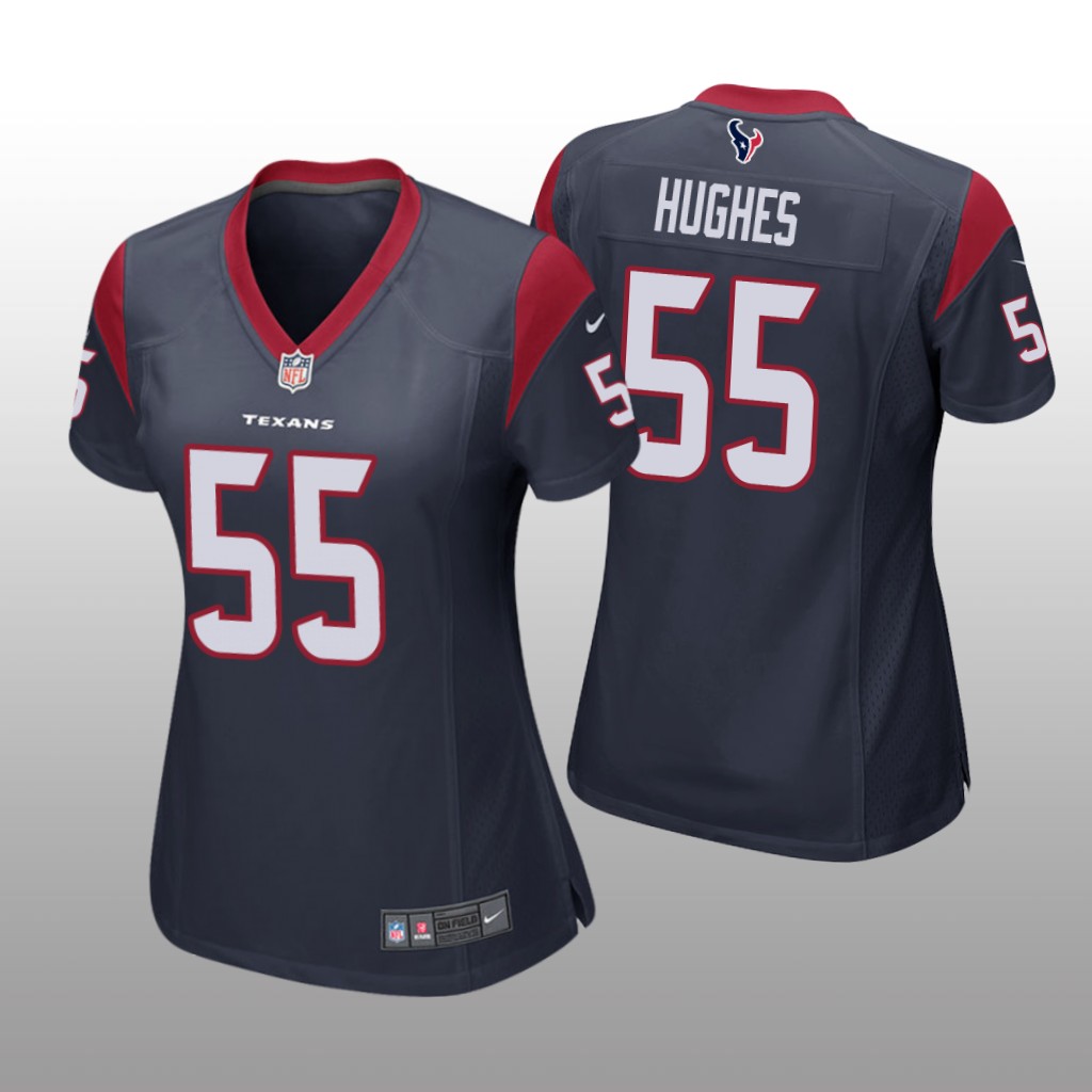 Houston Texans Jerry Hughes Navy Jersey Game - Women's