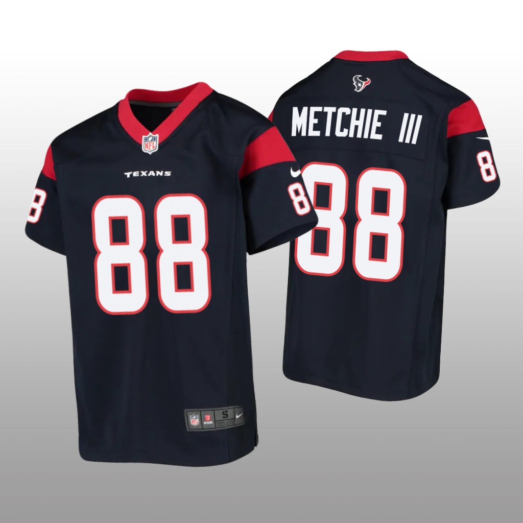 Houston Texans John Metchie III Navy Jersey Game - Youth