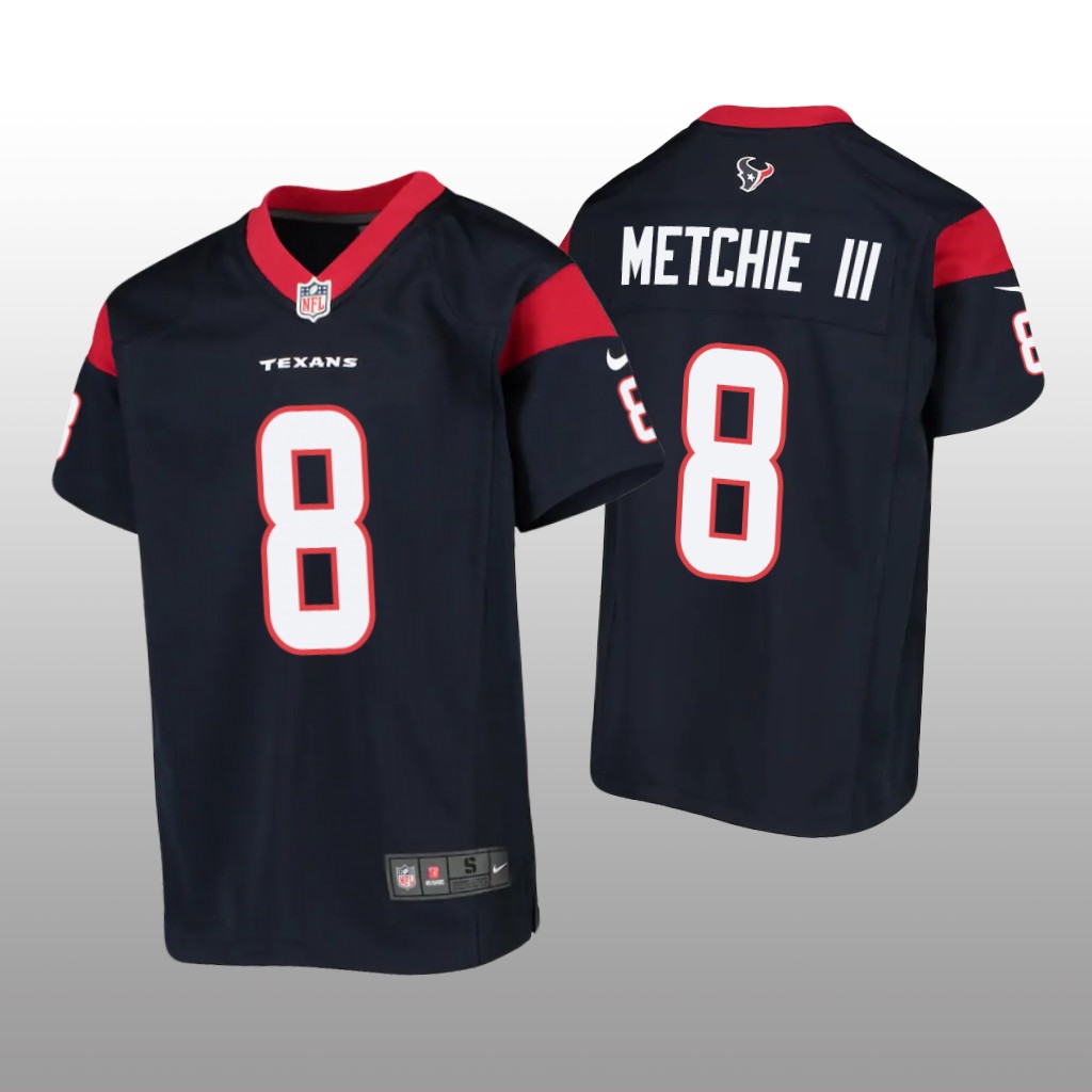 Houston Texans John Metchie III Navy Jersey Game - Youth