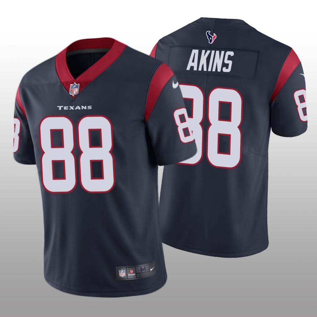 Houston Texans Jordan Akins Navy Jersey Vapor Limited - Men's
