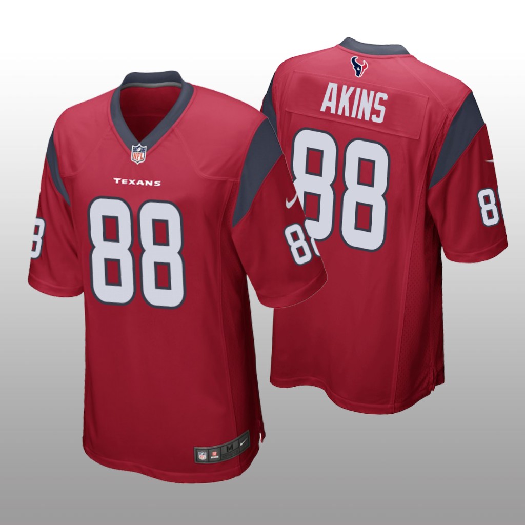 Houston Texans Jordan Akins Red Jersey Game - Men's
