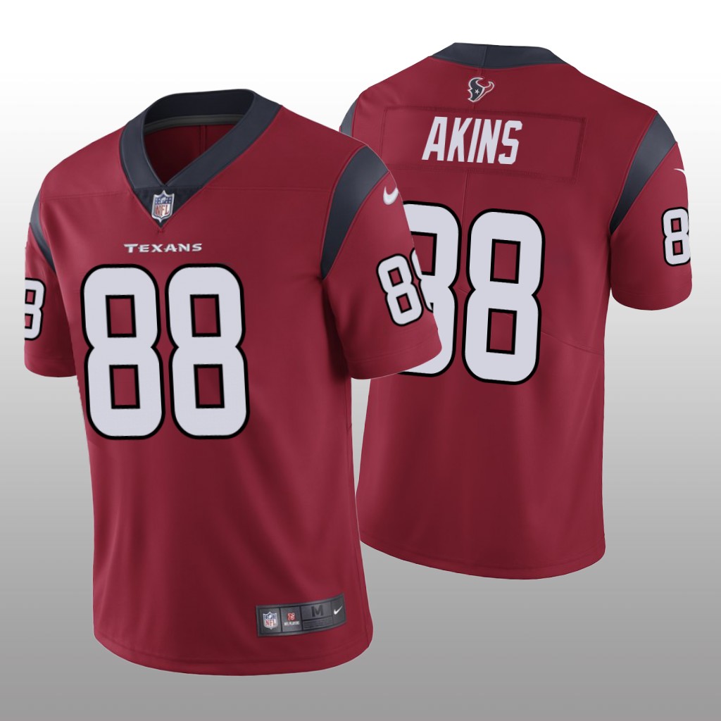 Houston Texans Jordan Akins Red Jersey Vapor Limited - Men's