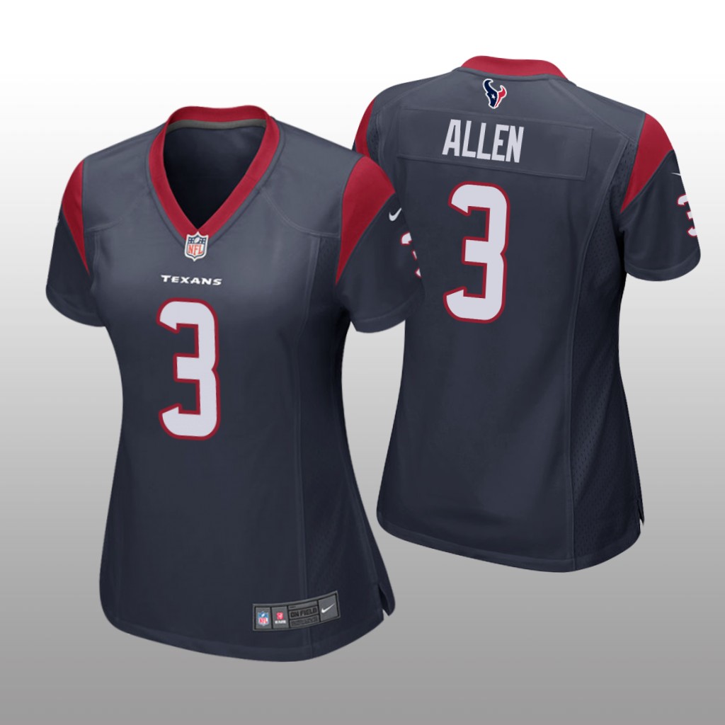 Houston Texans Kyle Allen Navy Jersey Game - Women's