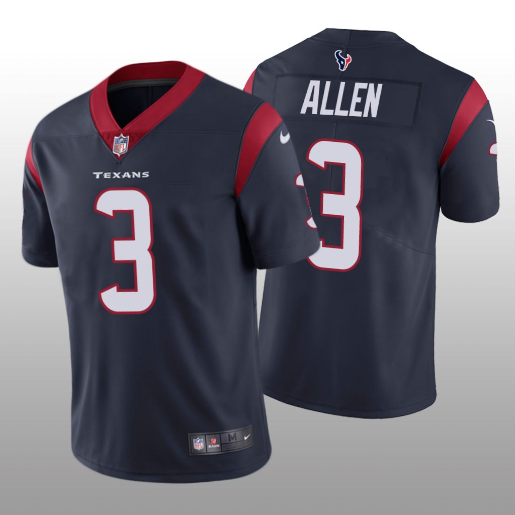 Houston Texans Kyle Allen Navy Jersey Vapor Limited - Men's