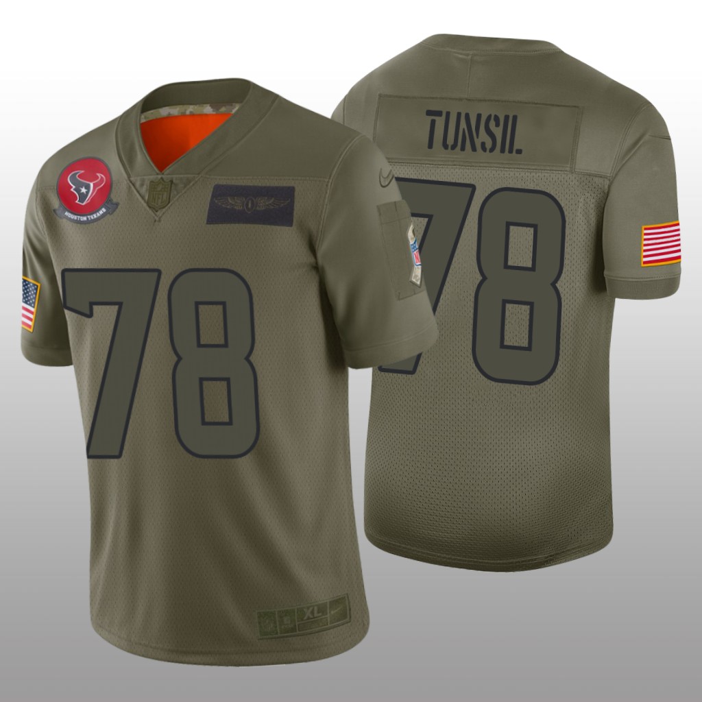 Houston Texans Laremy Tunsil Camo Limited Jersey 2019 Salute to Service - Men's
