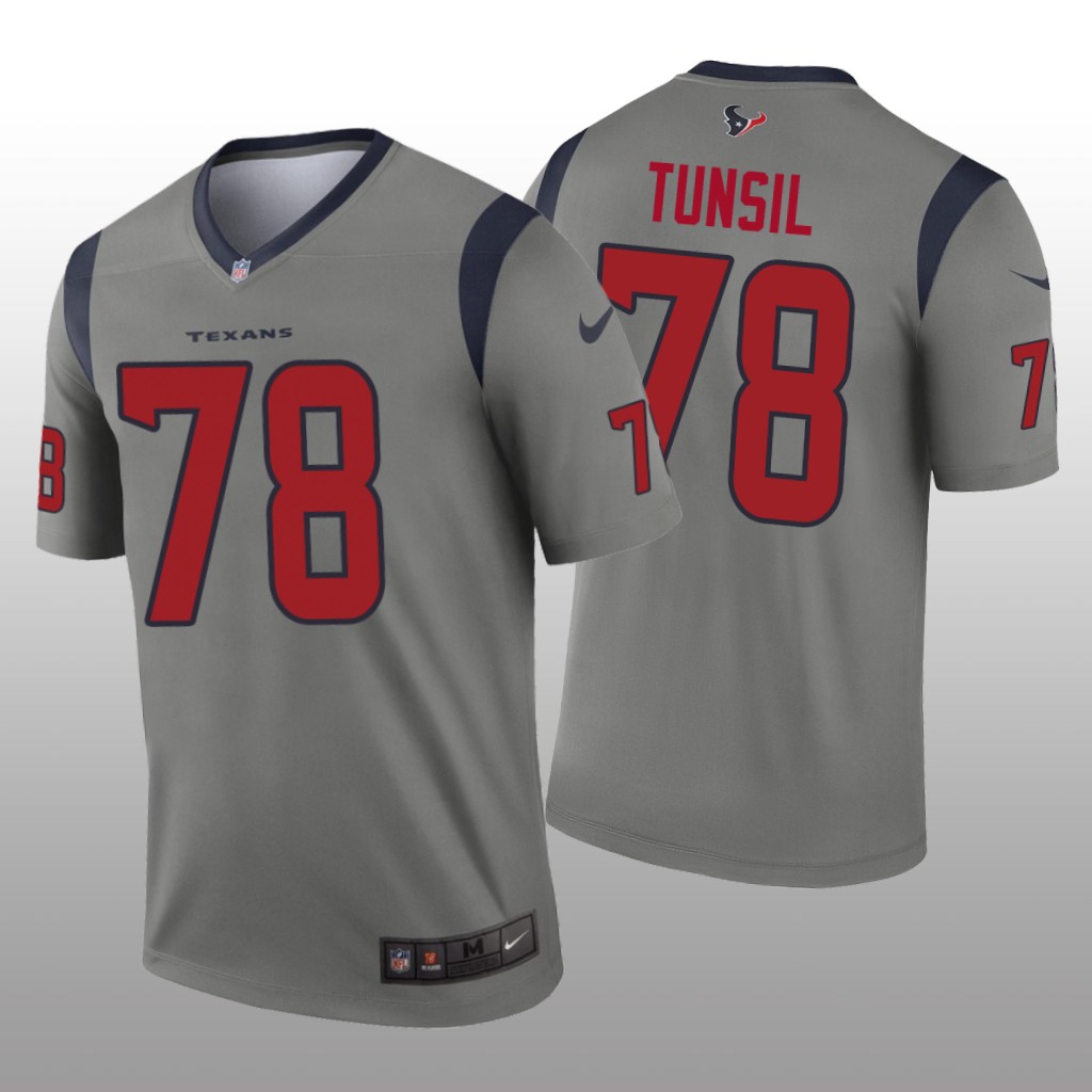 Houston Texans Laremy Tunsil Gray Jersey Inverted Legend - Men's